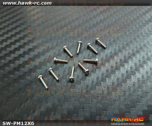 Hawk Creation M1.2x6mm Pan Head Stainless Steel Screws (10pcs)